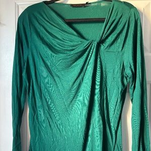 Emerald Green Long Sleeve Knot Top!
